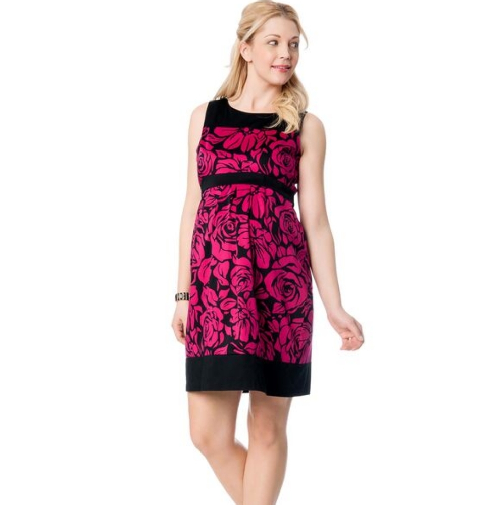MOTHERHOOD BOLD FLORAL PRINTED Maternity Dress SIZE M